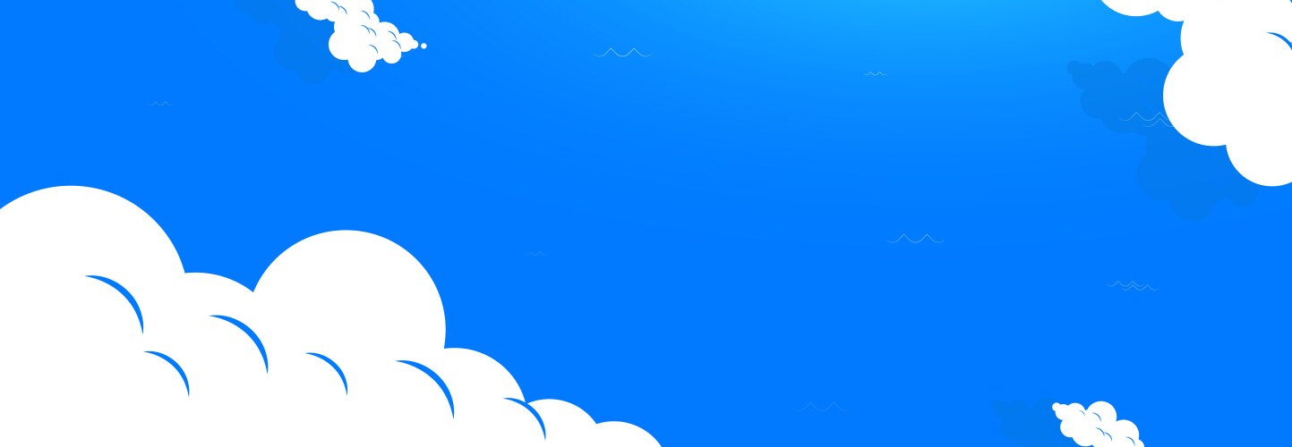 Cartoon-style cloud background in blue and white Vector Image