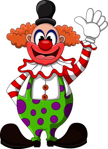 cute clown cartoon vector image vector image