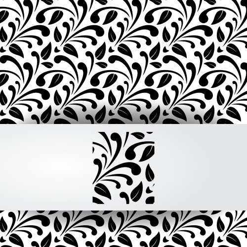 Floral seamless pattern black Royalty Free Vector Image