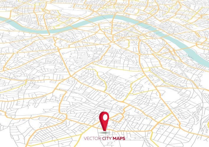 Abstract city map in perspective view vector image