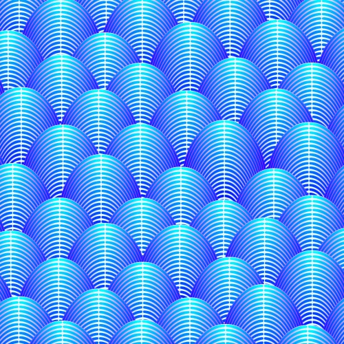 Feather styled background with curved lines vector image