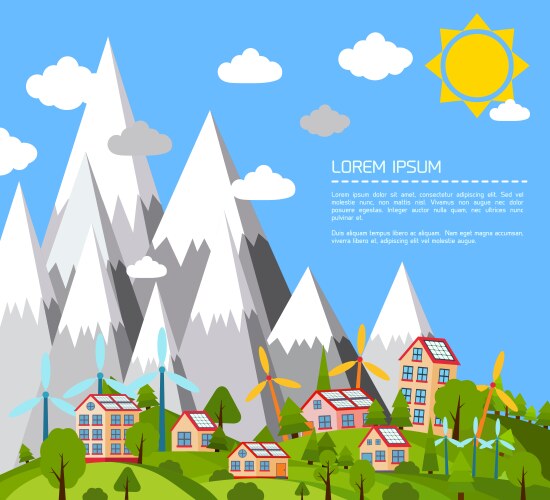 Green world poster Vector Image