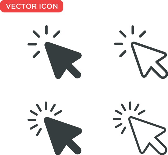 Pointer cursor icon design vector image