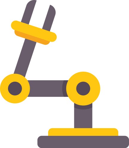 Robotic arm picking up object with claws vector image