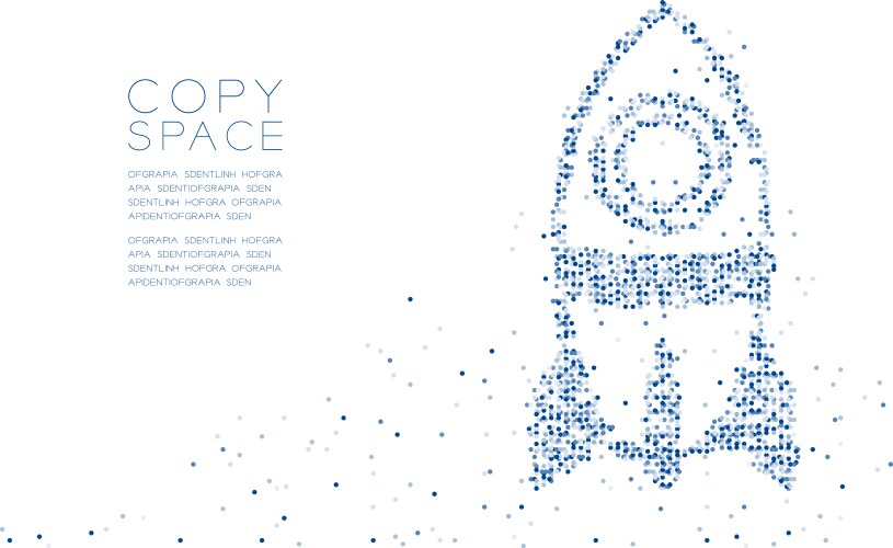 Abstract geometric circle dot molecule particle vector image