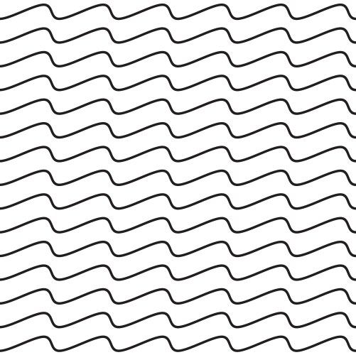 Black wavy line seamless pattern Royalty Free Vector Image