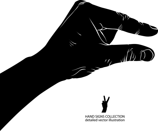 Hand showing small value or use it to put some vektorbild