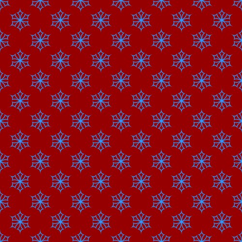 Simple repeating geometrical snowflake pattern vector image