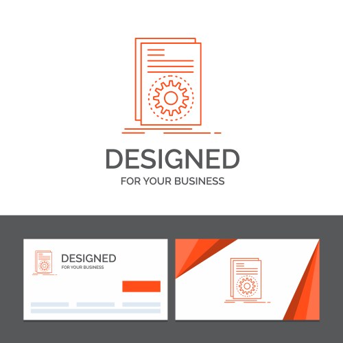 Business logo template for code executable file vector image