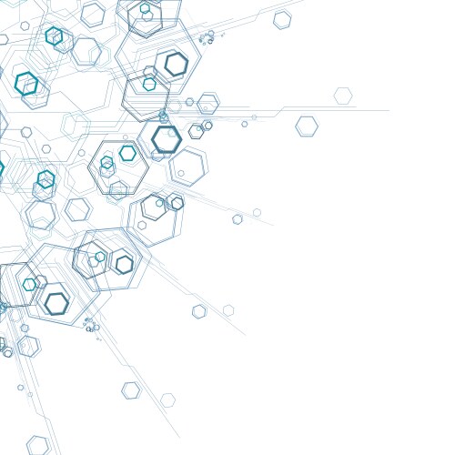 Abstract hexagonal structures vector image