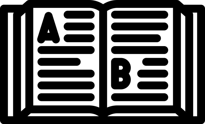 Dictionary natural language processing nlp line vektorbild