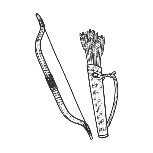 Arrow Quiver Sketch Vector Image