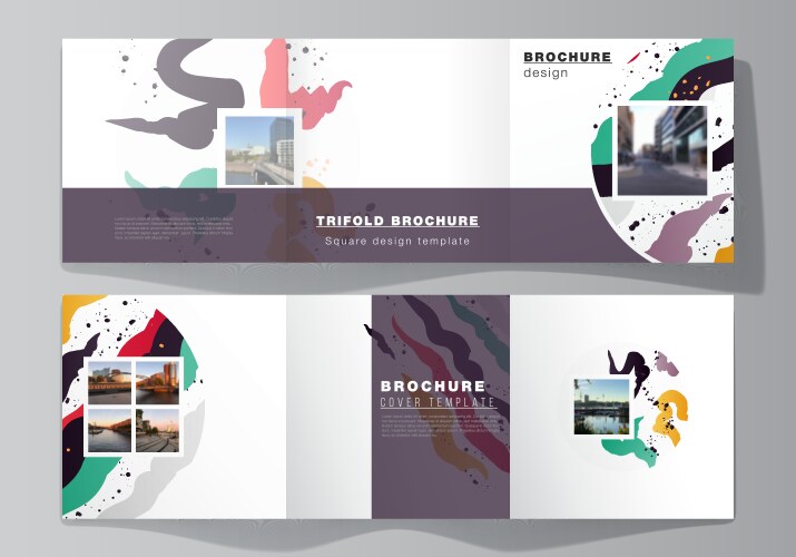 Layout square format covers design Royalty Free Vector Image