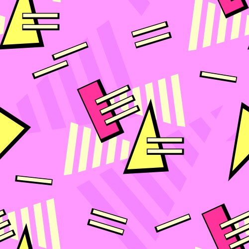 Neon star geometric seamless pattern Royalty Free Vector