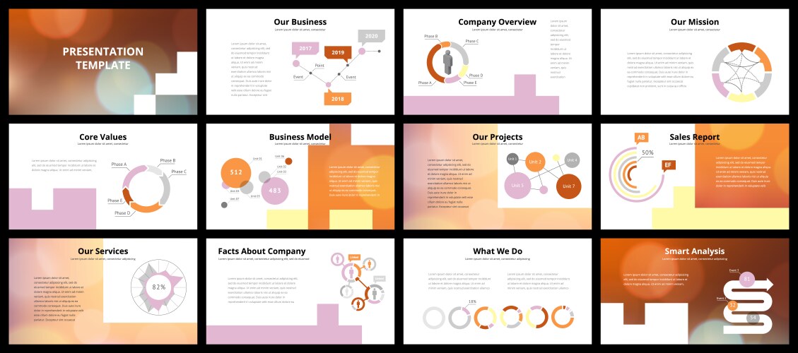 Business presentation templates vector image