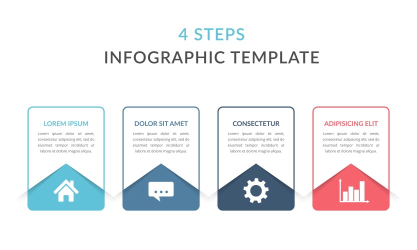4 steps - infographic template Royalty Free Vector Image