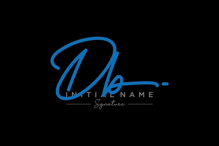 Elegant Initial DB Signature Logo vector image