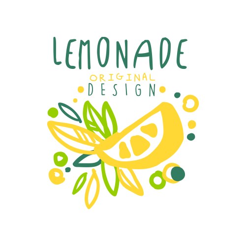 lemonade original design logo natural citrus vector