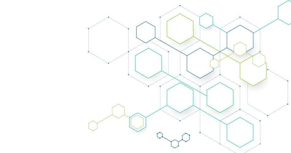 Abstract Science Hexagon Background vector image
