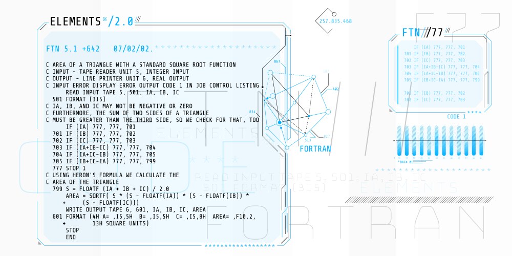 Hud interface elements with part code vector image