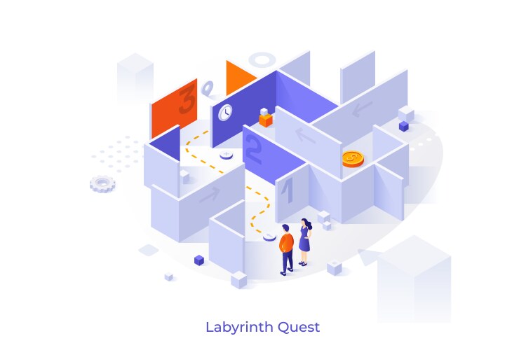 Isometric for website vector image