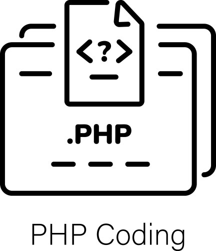 php coding vector image