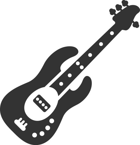 bass guitar icon vector