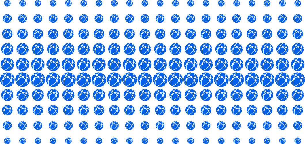 Web browser shape halftone array vector image