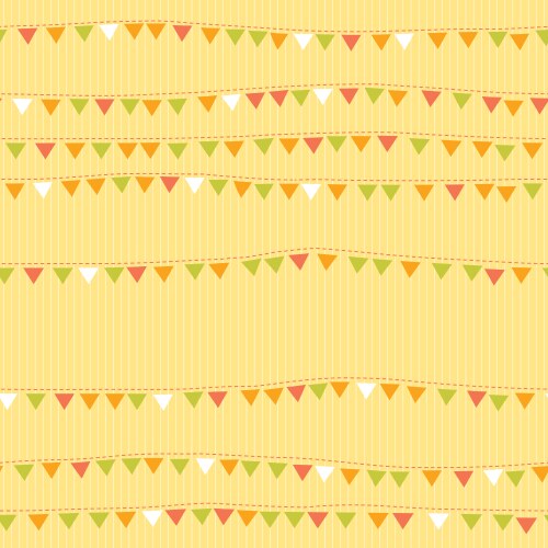 Flags on string seamless pattern bunting vector image
