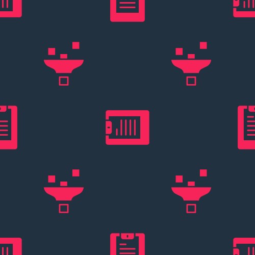 Set filter setting and server data report vector image