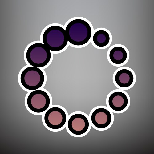Circular loading sign violet gradient vector image