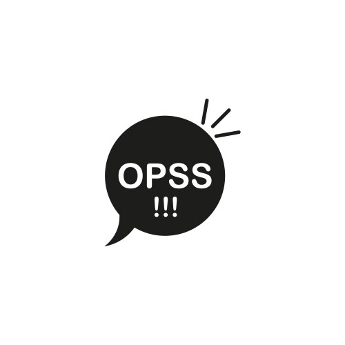 Speech bubble with oops text icon vector image