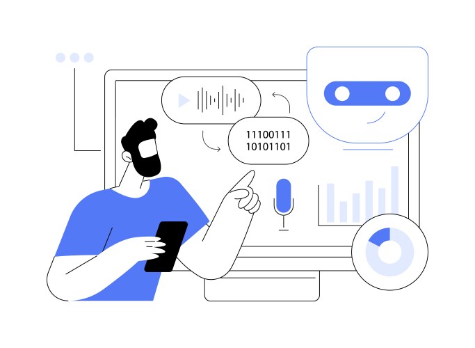 text data analysis with nlp abstract concept vector image