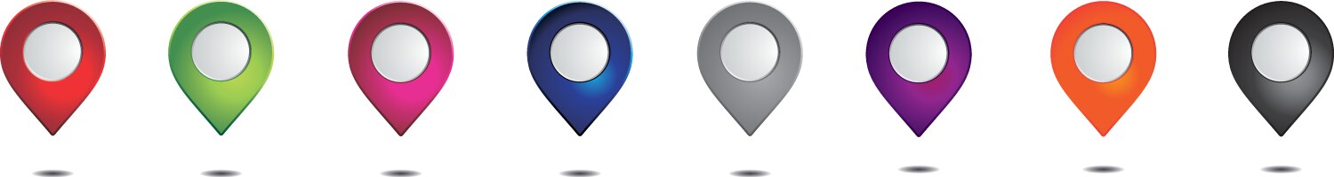 Set of colorful map pointer pins markers vektorbild