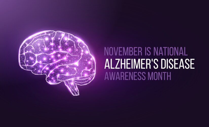 Alzheimers disease awareness month concept vector image