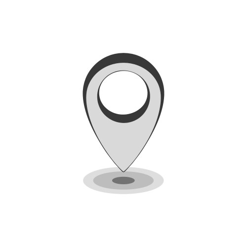 Map pointer icon isolated on white background gps vector image