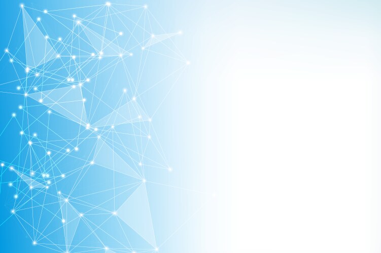 Geometric abstract background with connected line vector image