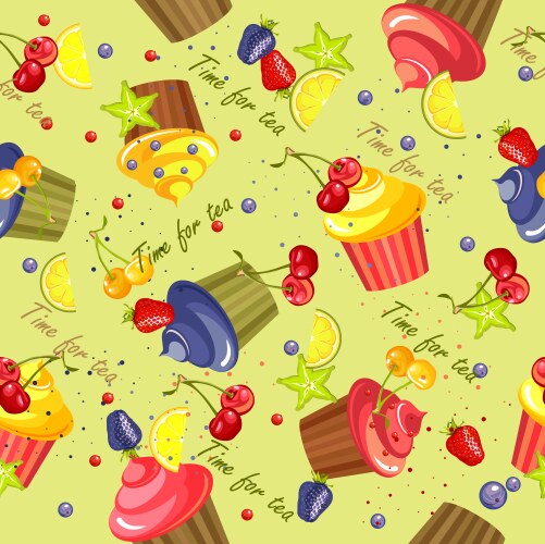 Seamless sweet baked pastries Royalty Free Vector Image