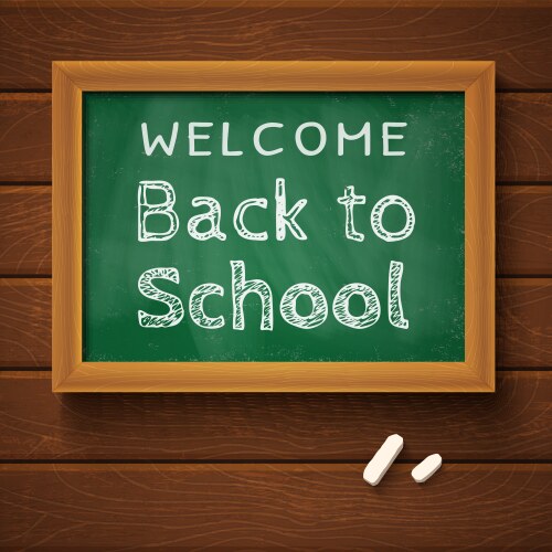 Back to school on the chalkboard – Royalty-Free Vector | VectorStock