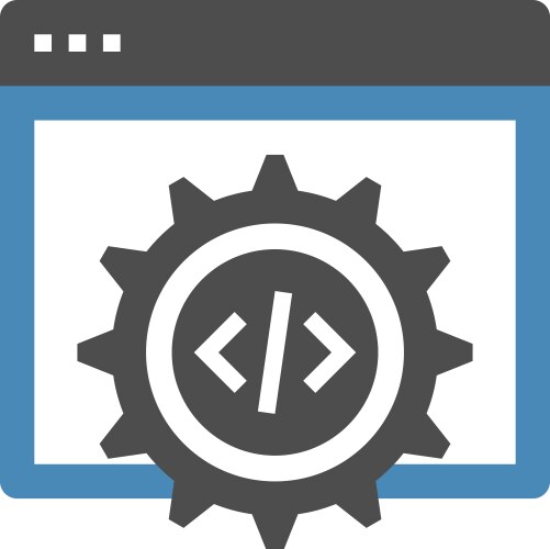 Code optimization flat web icon concept vector image