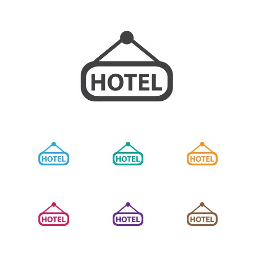 Trip symbol on inn icon Vector Image
