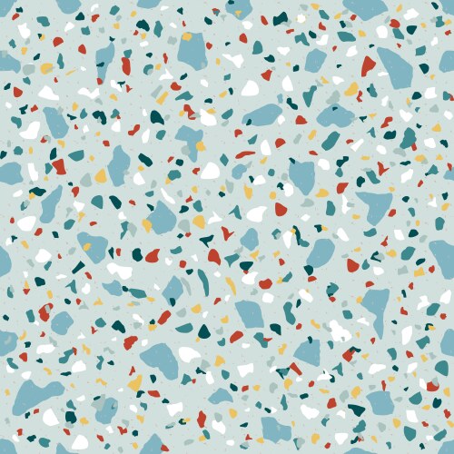 seamless terrazzo patterns in cool color vector image