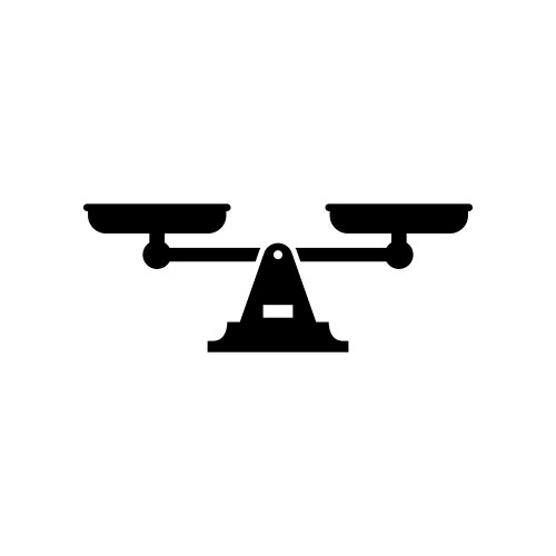 Balance Scales Icon - Justice Glyph Vector Image