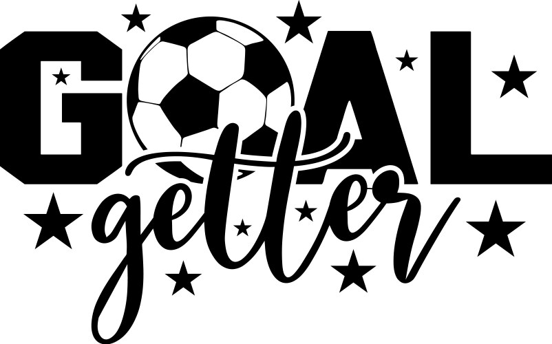 Goal Getter Typography Vector Image