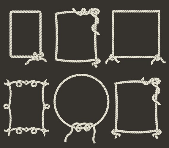 Decorative frames set of curved graphic ornament Vector Image