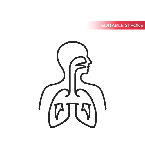 Respiratory system symbol vector image