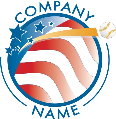American Baseball Logo Vector Image