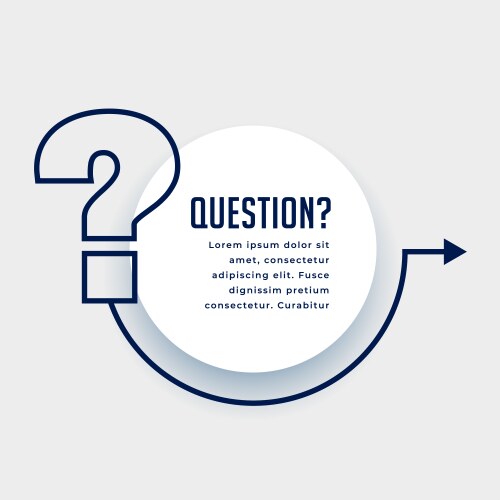 Line style question mark background with pointing vector image