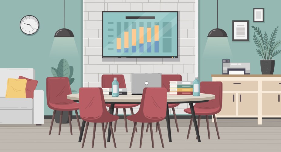 Meeting room cartoon vector image