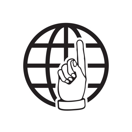 Go to web icon internet flat for website on white vector image